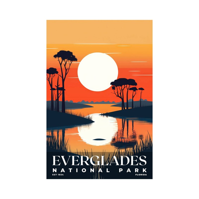 Everglades National Park Poster, Travel Art, Office Poster, Home Decor | S3